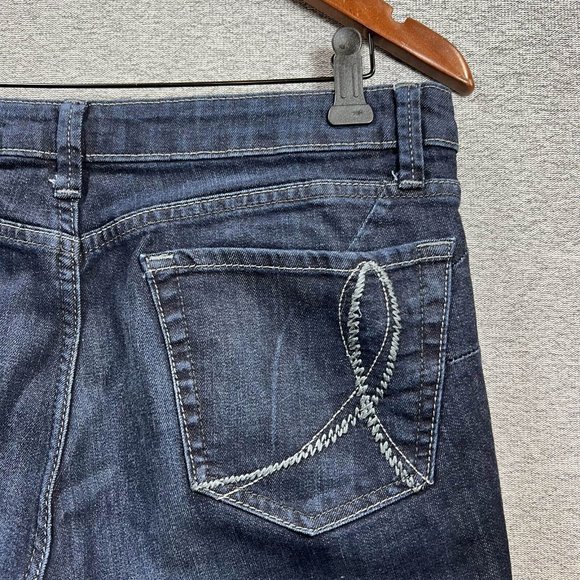 Riders By Lee Jeans Women 10P Blue Dark Wash Tapered Mid Rise Denim - Picture 12 of 14